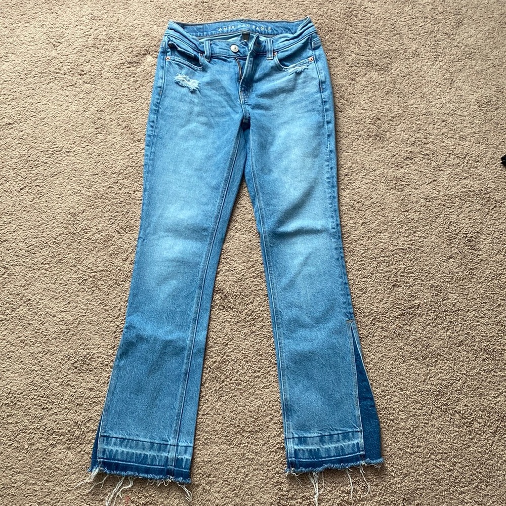 American Eagle 90s Low Rise Skinny Kick Flare Jean